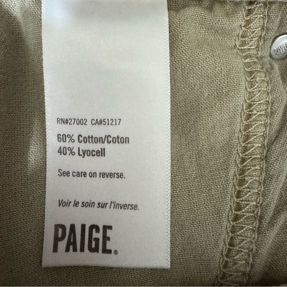Paige Dion Flare Leg Utility Cargo Jeans in Vintage Warm Sand Size 32 X 30 READ - Picture 11 of 15